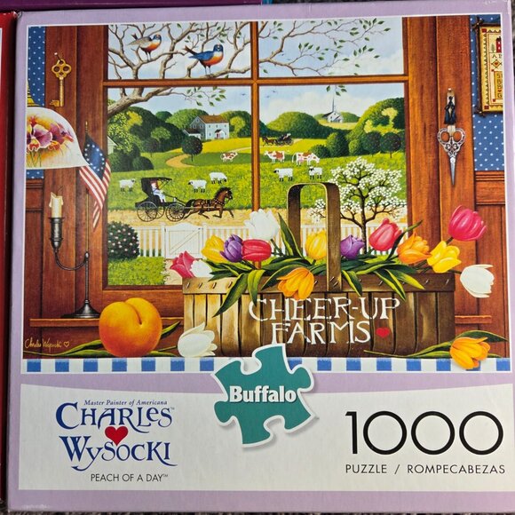 3 Pack of Buffalo Puzzles 1000 and 750 Pieces - Preowned - Picture 3 of 4